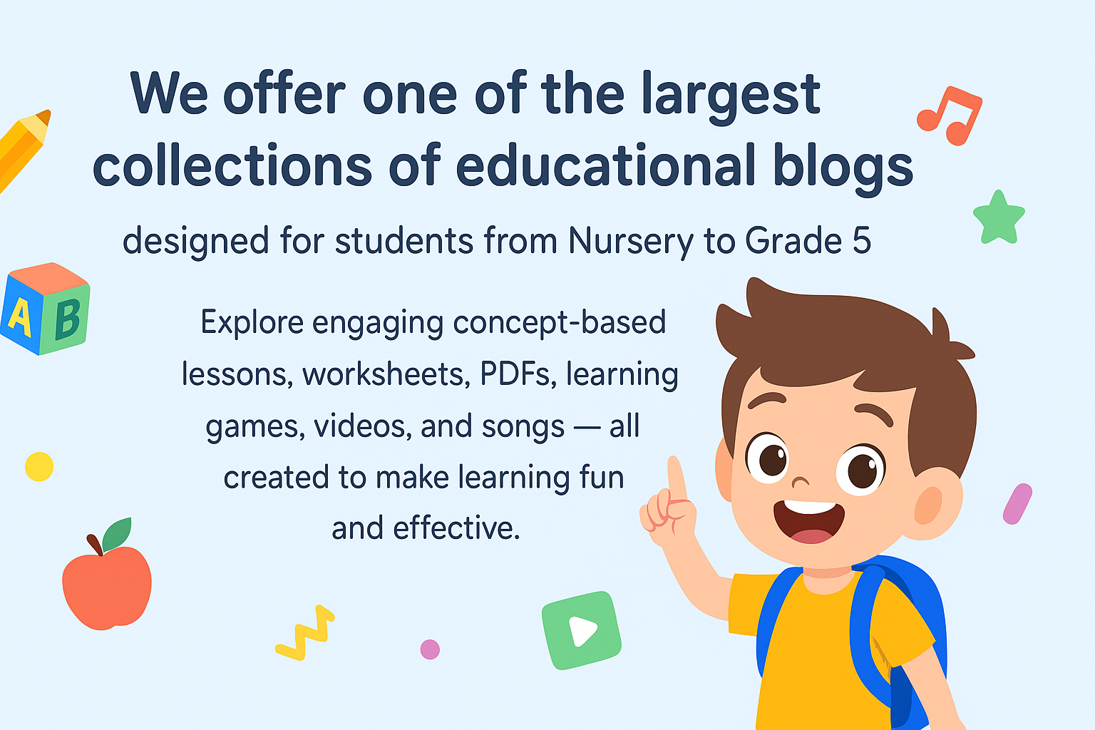 Kids Learn With Concept Hero Image